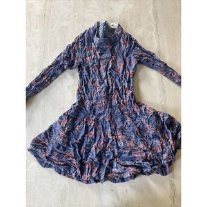 Ryder Women Blue Floral Casual Dress XS